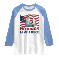 No Kings Live Here Raglan Shirt Funny Rosie The Riveter Cat Feminist Gift