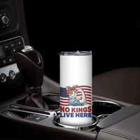No Kings Live Here Skinny Tumbler Funny Rosie The Riveter Cat Feminist Gift
