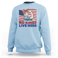 No Kings Live Here Sweatshirt Funny Rosie The Riveter Cat Feminist Gift