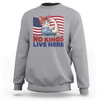 No Kings Live Here Sweatshirt Funny Rosie The Riveter Cat Feminist Gift