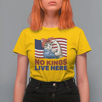 No Kings Live Here T Shirt For Women Funny Rosie The Riveter Cat Feminist Gift