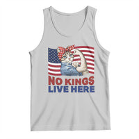 No Kings Live Here Tank Top Funny Rosie The Riveter Cat Feminist Gift