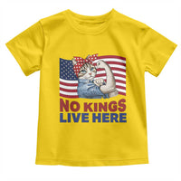No Kings Live Here Toddler T Shirt Funny Rosie The Riveter Cat Feminist Gift