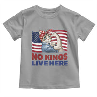 No Kings Live Here Toddler T Shirt Funny Rosie The Riveter Cat Feminist Gift