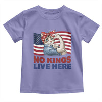 No Kings Live Here Toddler T Shirt Funny Rosie The Riveter Cat Feminist Gift
