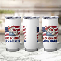 No Kings Live Here Tumbler Cup Funny Rosie The Riveter Cat Feminist Gift
