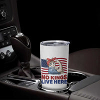 No Kings Live Here Tumbler Cup Funny Rosie The Riveter Cat Feminist Gift