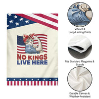 No Kings Live Here Garden Flag Funny Rosie The Riveter Cat Feminist Gift