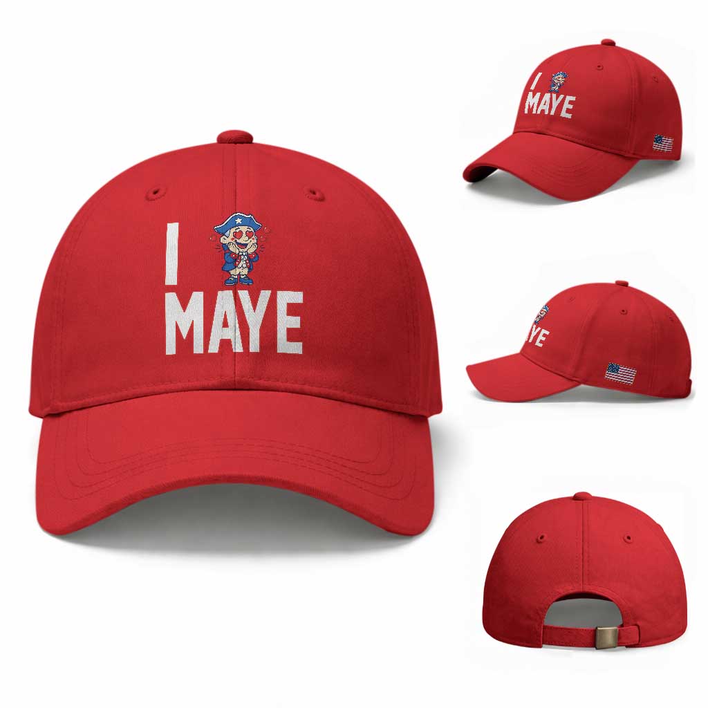 I Love Maye Baseball Cap Funny QB Sport Fan