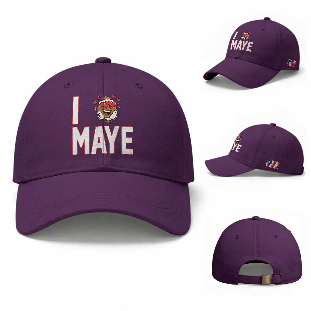 I Love Maye Baseball Cap Football Lover Gift For NE Fan