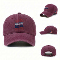 We All We Got We All We Need Washed Cotton Baseball Cap NE Football Fan Gift
