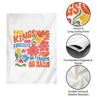 No Kings Wildflower Protest Garden Flag No Fascists No Tyrants No Nazis
