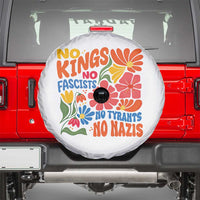 No Kings Wildflower Protest Spare Tire Cover No Fascists No Tyrants No Nazis