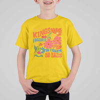 No Kings Wildflower Protest T Shirt For Kid No Fascists No Tyrants No Nazis