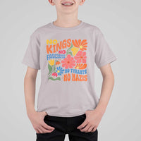 No Kings Wildflower Protest T Shirt For Kid No Fascists No Tyrants No Nazis