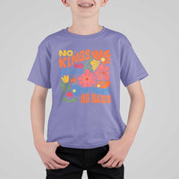 No Kings Wildflower Protest T Shirt For Kid No Fascists No Tyrants No Nazis