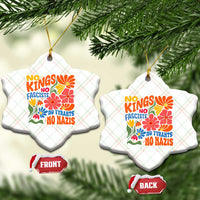 No Kings Wildflower Protest Ceramic Ornament No Fascists No Tyrants No Nazis