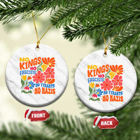 No Kings Wildflower Protest Ceramic Ornament No Fascists No Tyrants No Nazis