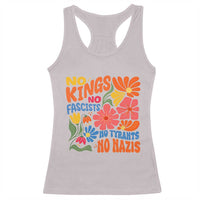 No Kings Wildflower Protest Racerback Tank Top No Fascists No Tyrants No Nazis