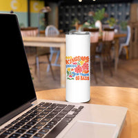 No Kings Wildflower Protest Skinny Tumbler No Fascists No Tyrants No Nazis