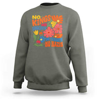 No Kings Wildflower Protest Sweatshirt No Fascists No Tyrants No Nazis