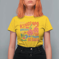 No Kings Wildflower Protest T Shirt For Women No Fascists No Tyrants No Nazis