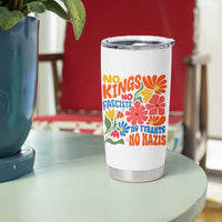 No Kings Wildflower Protest Tumbler Cup No Fascists No Tyrants No Nazis