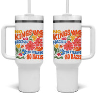 No Kings Wildflower Protest Tumbler With Handle No Fascists No Tyrants No Nazis