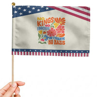 No Kings Wildflower Protest Patriotic Handheld Flag No Fascists No Tyrants No Nazis
