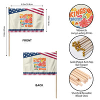 No Kings Wildflower Protest Patriotic Handheld Flag No Fascists No Tyrants No Nazis TS12