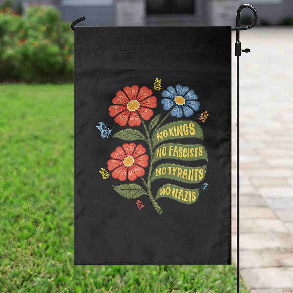 Wildflower Protest Freedom Gift Garden Flag No Kings No Fascists No Tyrants