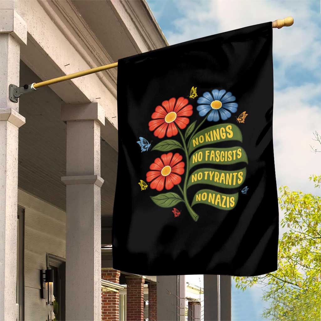Wildflower Protest Freedom Gift Garden Flag No Kings No Fascists No Tyrants
