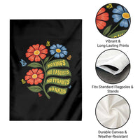 Wildflower Protest Freedom Gift Garden Flag No Kings No Fascists No Tyrants
