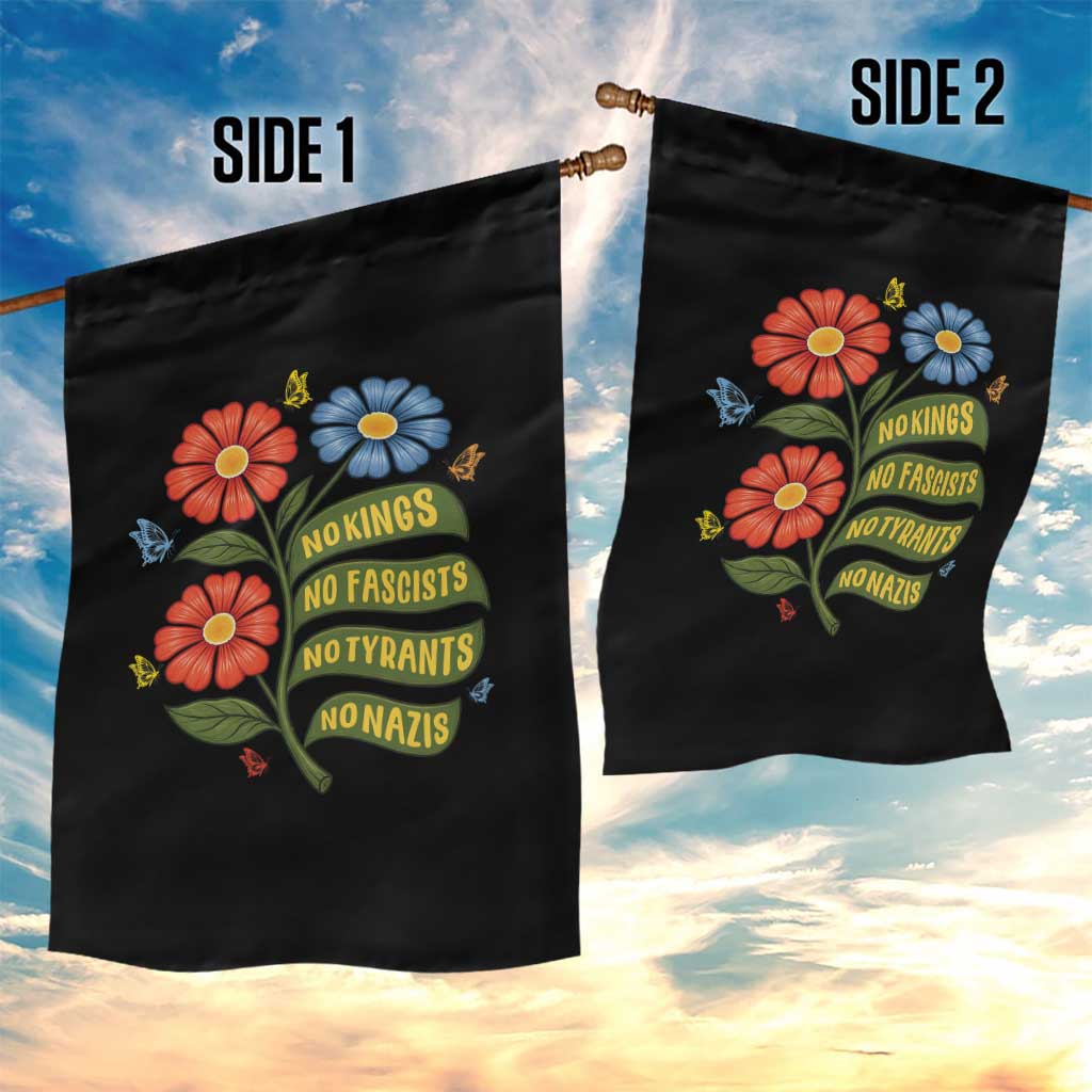 Wildflower Protest Freedom Gift Garden Flag No Kings No Fascists No Tyrants