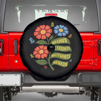 Wildflower Protest Freedom Gift Spare Tire Cover No Kings No Fascists No Tyrants