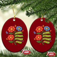 Wildflower Protest Freedom Gift Ceramic Ornament No Kings No Fascists No Tyrants
