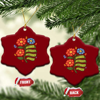Wildflower Protest Freedom Gift Ceramic Ornament No Kings No Fascists No Tyrants