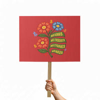 Wildflower Protest Freedom Gift Protest Sign No Kings No Fascists No Tyrants