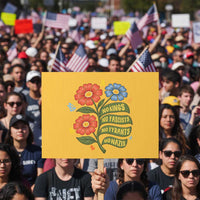 Wildflower Protest Freedom Gift Protest Sign No Kings No Fascists No Tyrants