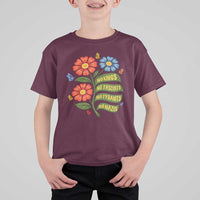 Wildflower Protest Freedom Gift T Shirt For Kid No Kings No Fascists No Tyrants