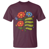 Wildflower Protest Freedom Gift T Shirt No Kings No Fascists No Tyrants