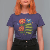 Wildflower Protest Freedom Gift T Shirt For Women No Kings No Fascists No Tyrants