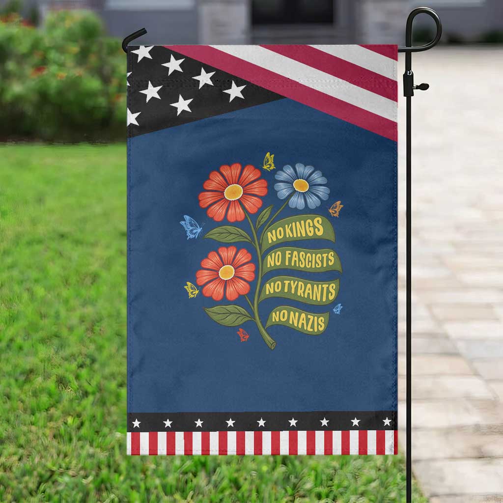 Wildflower Protest Freedom Gift Garden Flag No Kings No Fascists No Tyrants