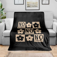 No Kings Wildflower Retro Boho Floral Throw Blanket