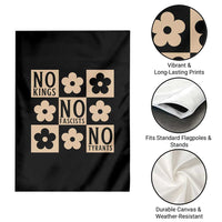 No Kings Wildflower Retro Boho Floral Garden Flag