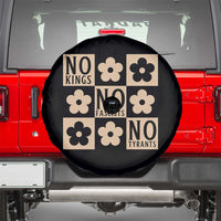 No Kings Wildflower Retro Boho Floral Spare Tire Cover