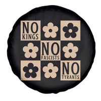 No Kings Wildflower Retro Boho Floral Spare Tire Cover
