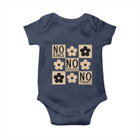 No Kings Wildflower Retro Boho Floral Baby Onesie