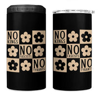 No Kings Wildflower Retro Boho Floral 4 in 1 Can Cooler Tumbler
