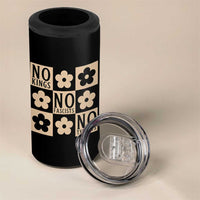 No Kings Wildflower Retro Boho Floral 4 in 1 Can Cooler Tumbler